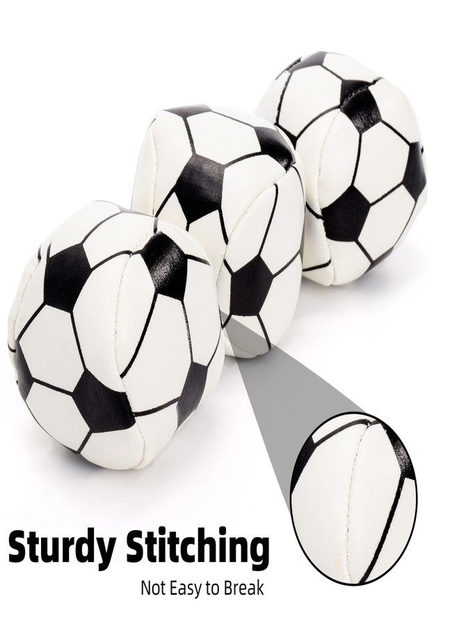 ELFULLY 30 Pack Juggling Balls, 2" Plastic Juggling Bean Bags, Mini Juggle Balls, Soft Hand Catch Ball, Contact Juggling Ball for Beginners and Professionals, Soccer Design, Black & White - Image 5